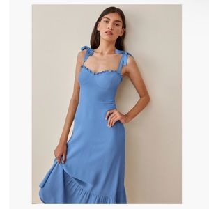 Reformation Nikita Dress | Azure | 6 | NWT